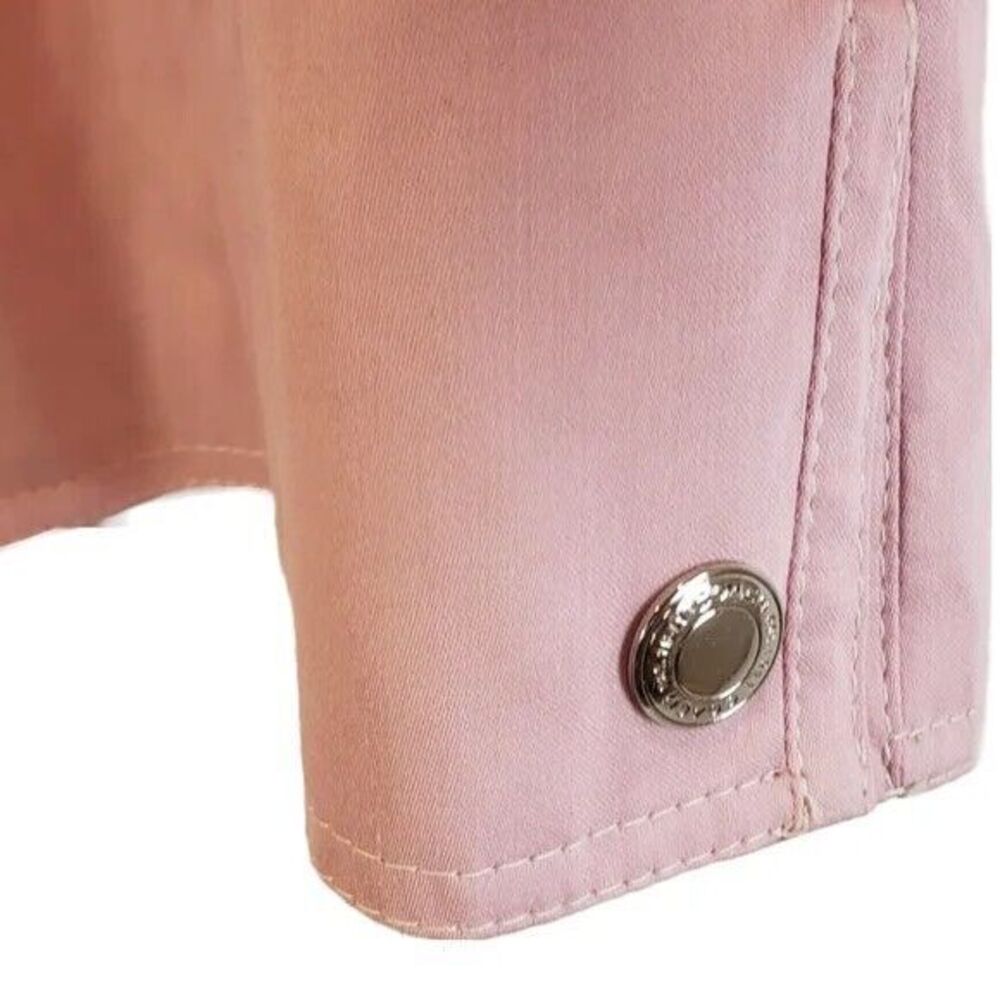 Coach Pink Vintage Coquette Pastelcore Leather Trim Trench Walking Coat - Picture 5 of 8
